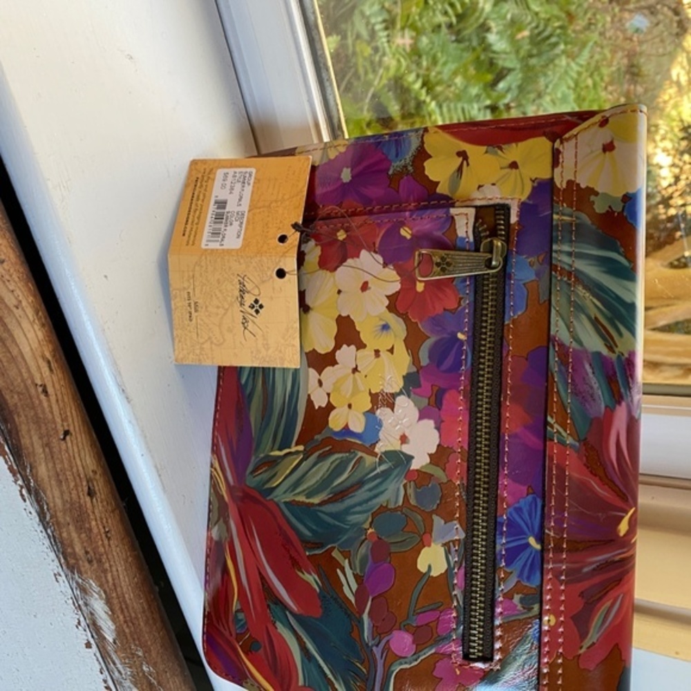 Patricia Nash Floral Laptop Bag - Brown and Multicolor - Picture 3 of 4